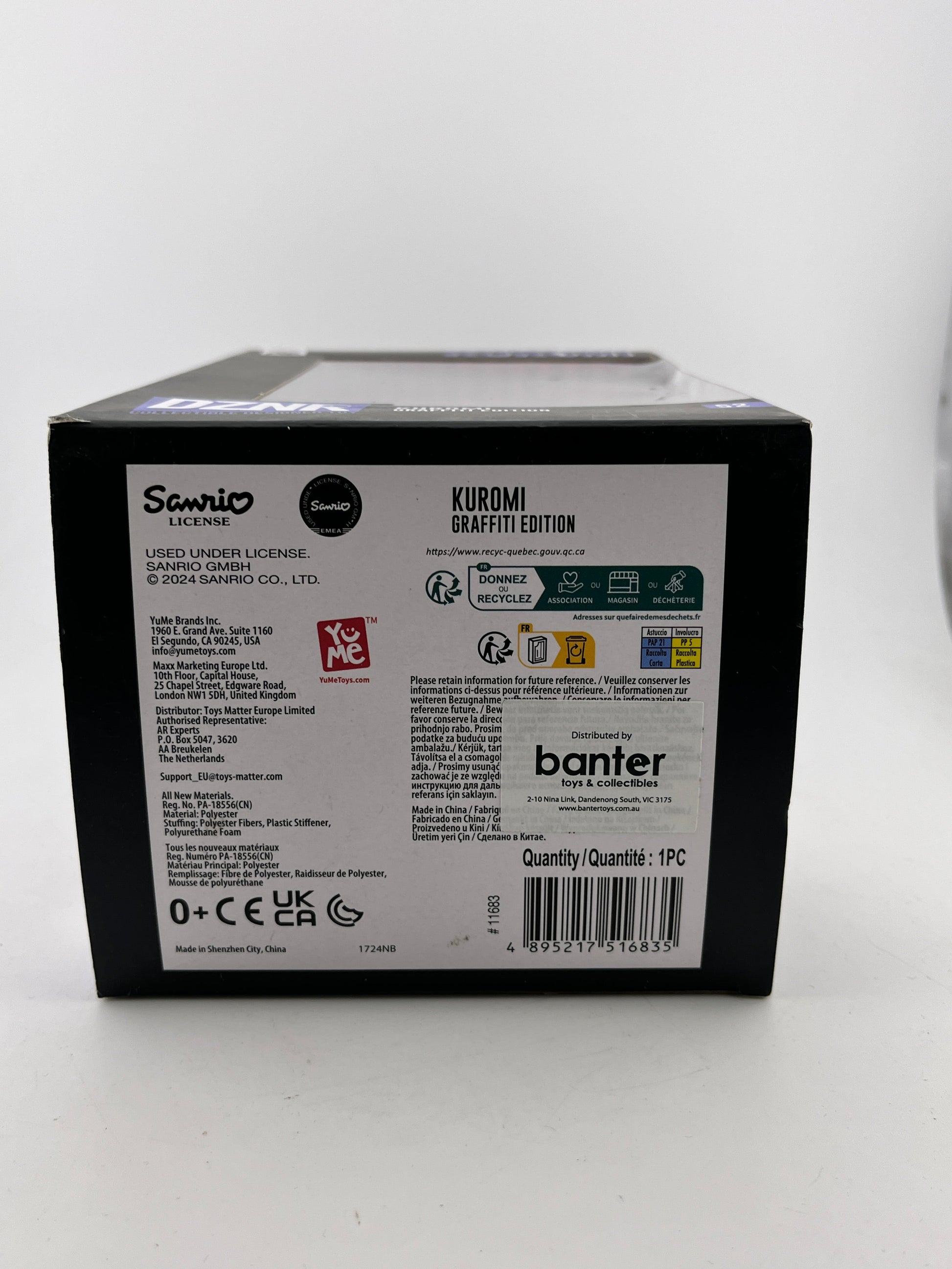 Hello Kitty Kuromi Graffiti Edition Plush 50th Anniversary Exclusive Sanrio FRENLY BRICKS - Open 7 Days