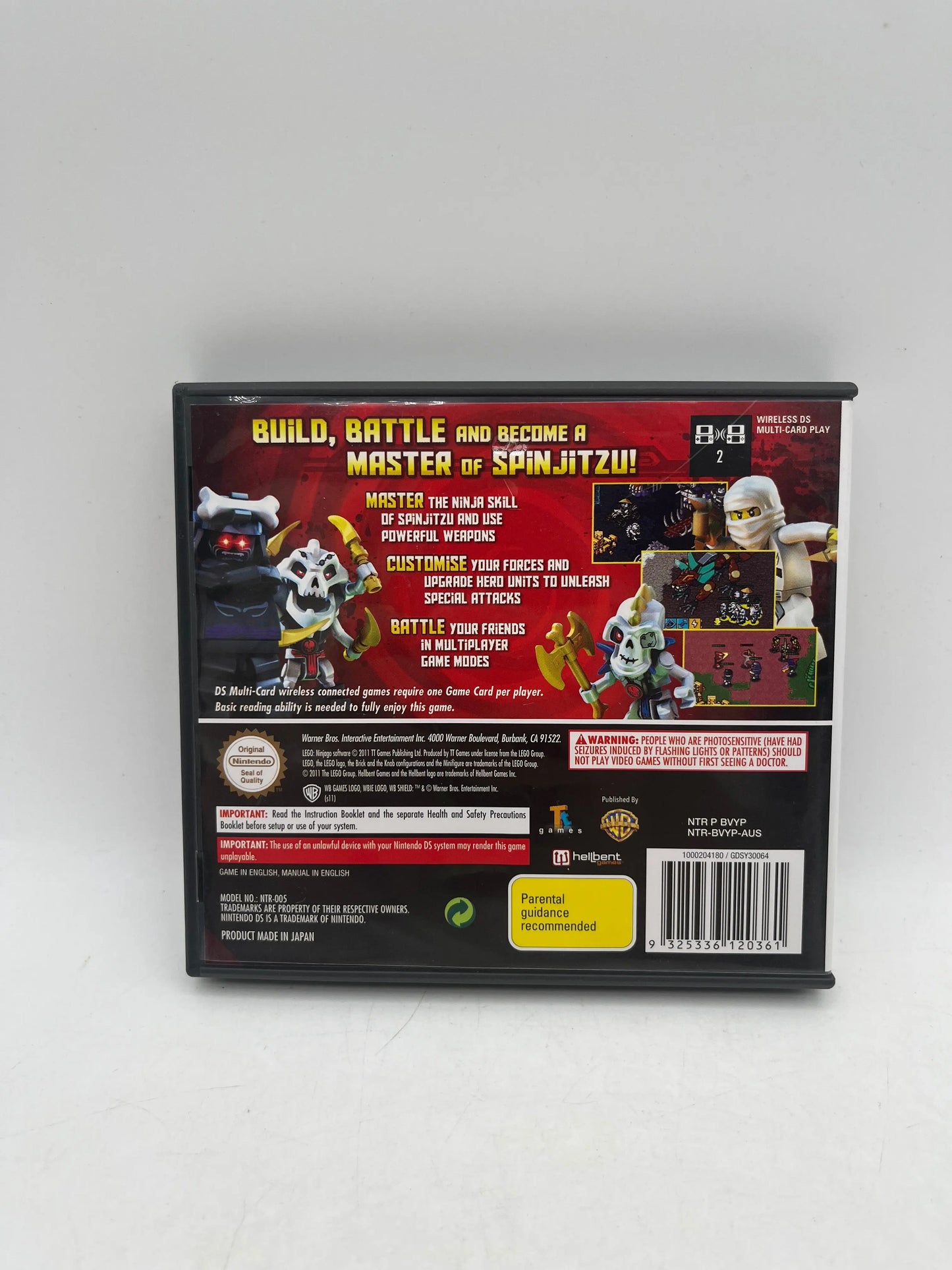 LEGO Ninjago: The Videogame + Manual 2011 Nintendo DS FRENLY BRICKS - Open 7 Days