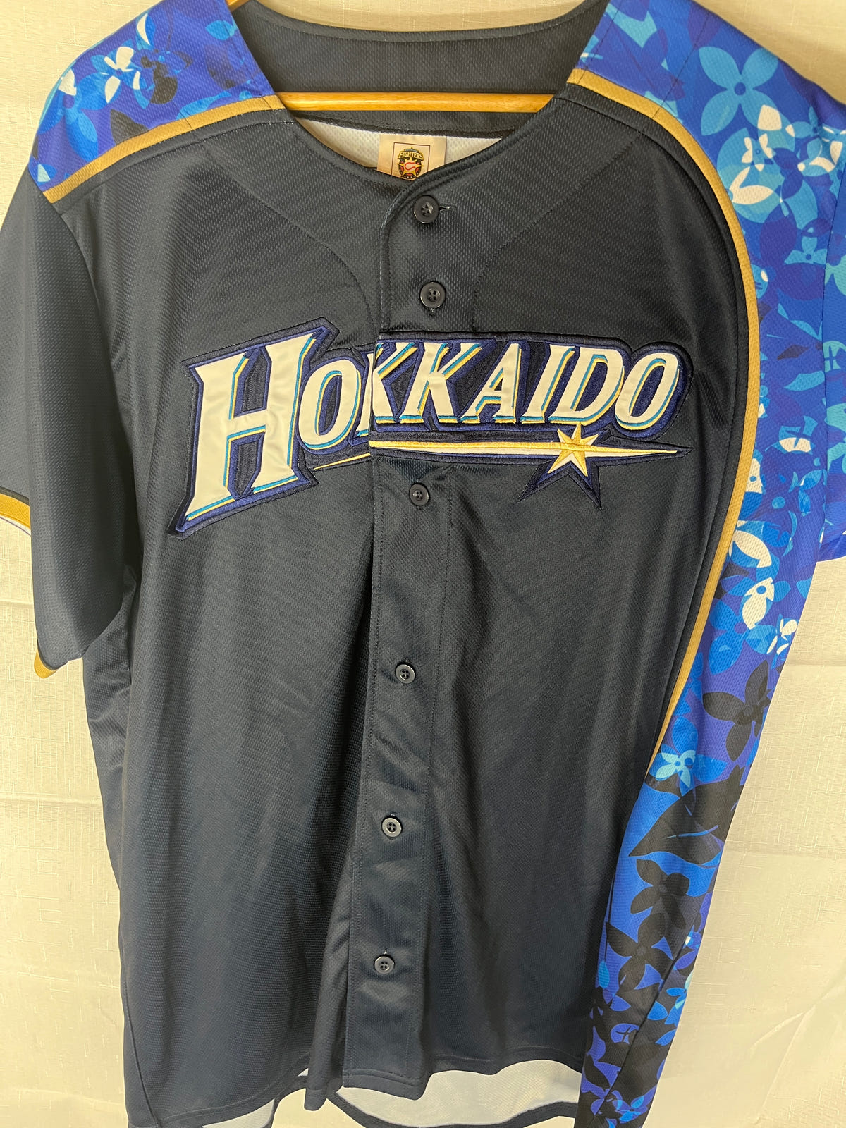 Nippon Baseball Hokkaido Fighters "Nakata #6" Flower Blue Jersey XLarge, photo 2 image 2