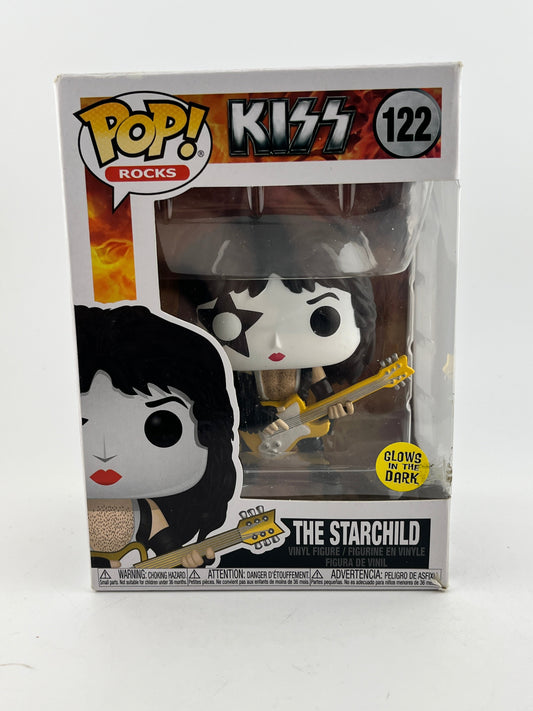 Funko POP! Rocks Kiss - The Starchild #122 - Glow In The Dark - Vinyl Collectable FRENLY BRICKS - Open 7 Days