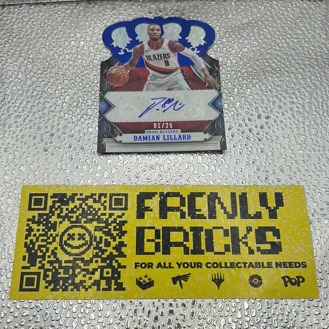 2017-18 Crown Royale Damian Lillard Blue Auto /25 FRENLY BRICKS - Open 7 Days