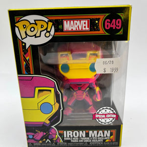 Funko POP! Marvel Iron Man Black Light Special Edition #649 FRENLY BRICKS - Open 7 Days