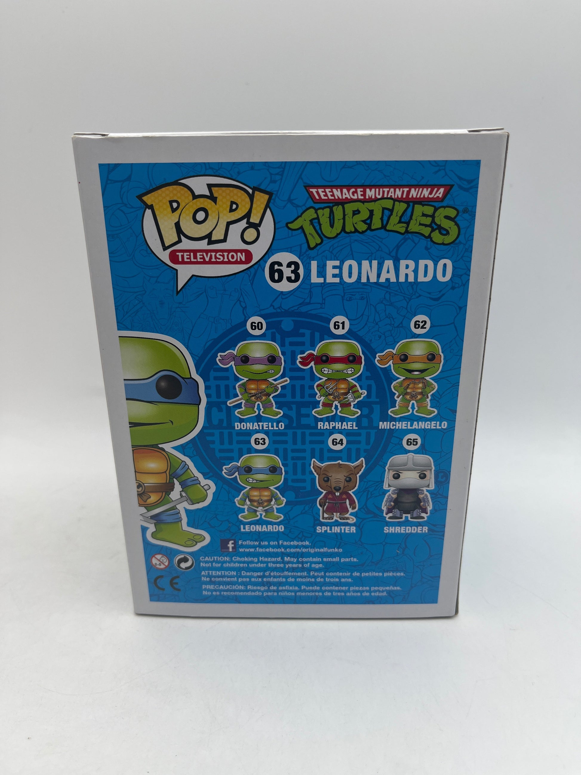 Funko POP! Television Teenage Mutant Ninja Turtles - Leonardo #63 Vinyl Figure FRENLY BRICKS - Open 7 Days