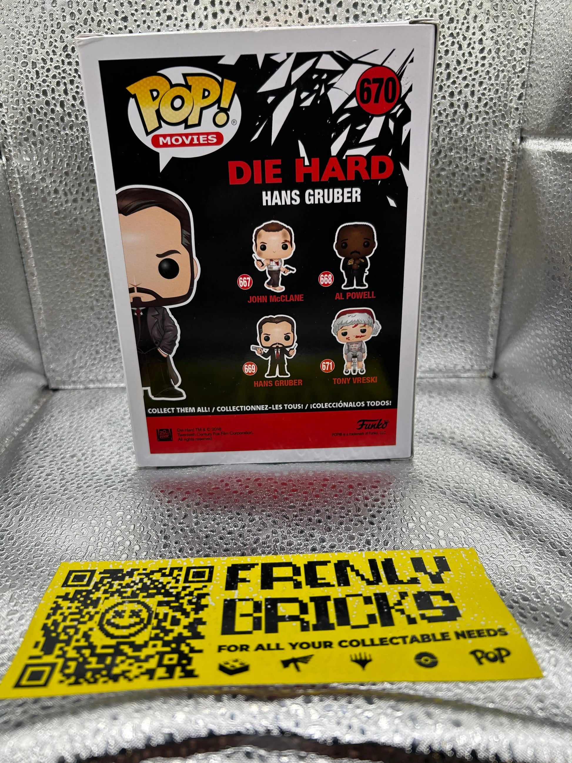 Pop Vinyl Die Hard #670 Hans Gruber FRENLY BRICKS - Open 7 Days