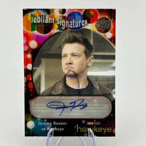 Upper Deck Marvel Studios Hawkeye - Jubilant Signatures /25 Jeremy Renner as Hawkeye Auto FRENLY BRICKS - Open 7 Days