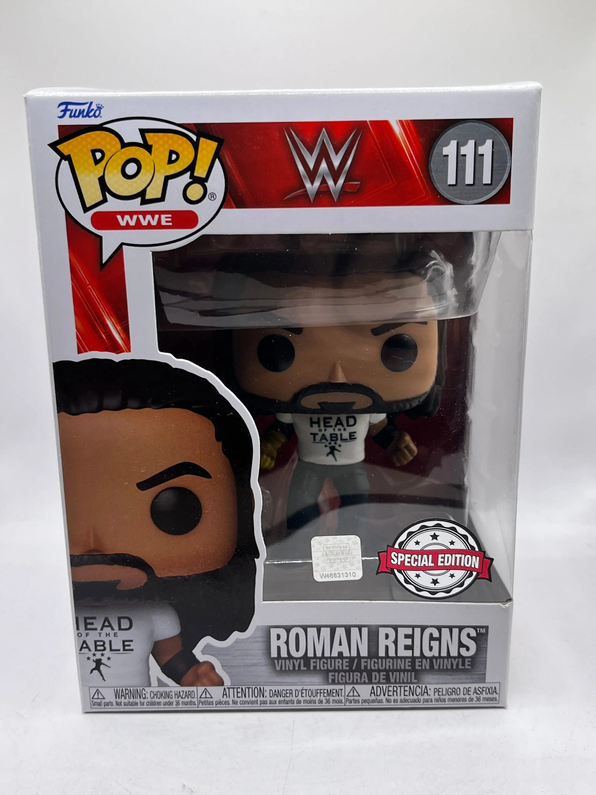 Funko Pop! WWE #111 Roman Reigns - Exclusive Head of the Table FRENLY BRICKS - Open 7 Days image 1