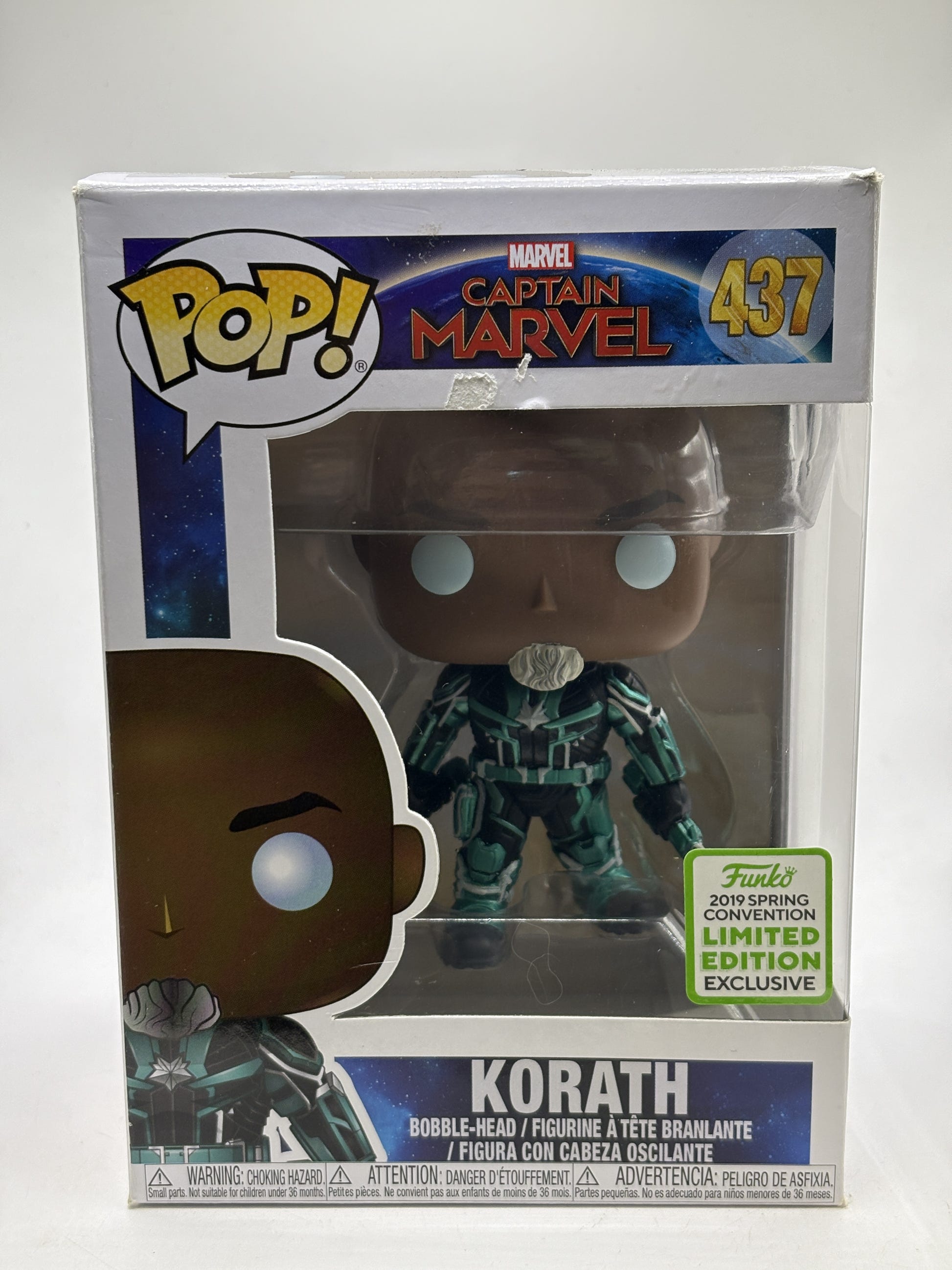 Funko POP! Marvel Captain Marvel #437 Korath Bobble-Head 2019 Spring Convention Limited Edition - Box DMG — front image 1
