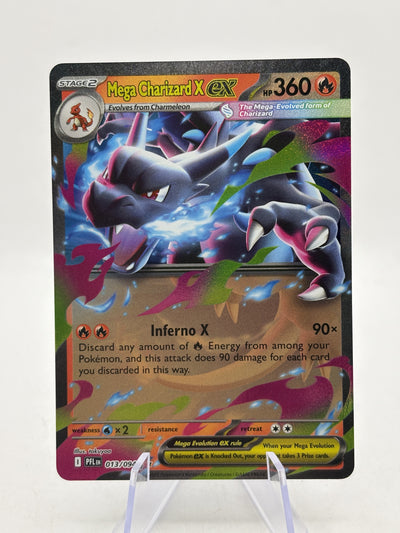 Mega Charizard X ex 013/094 Double Rare Phantasmal Flames Pokémon TCG (NM) — front