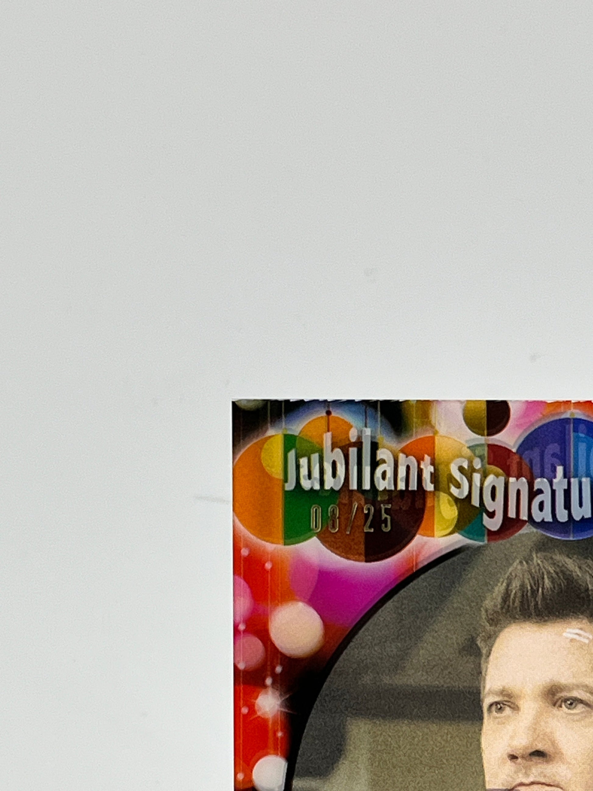 Upper Deck Marvel Studios Hawkeye - Jubilant Signatures /25 Jeremy Renner as Hawkeye Auto FRENLY BRICKS - Open 7 Days