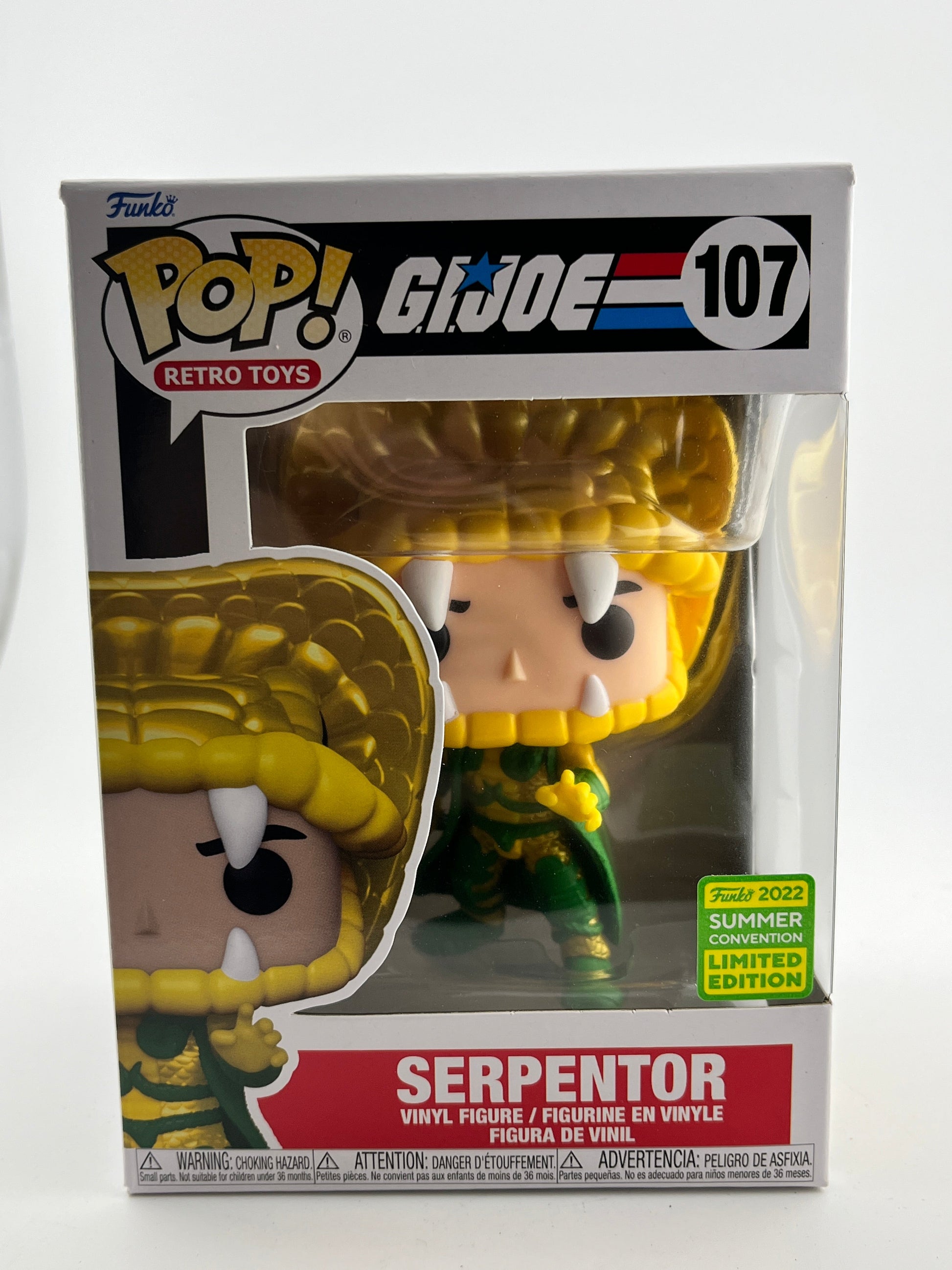 Funko POP! Retro Toys G.I.Joe - Serpentor #107 - 2022 Summer Limited Edition FRENLY BRICKS - Open 7 Days