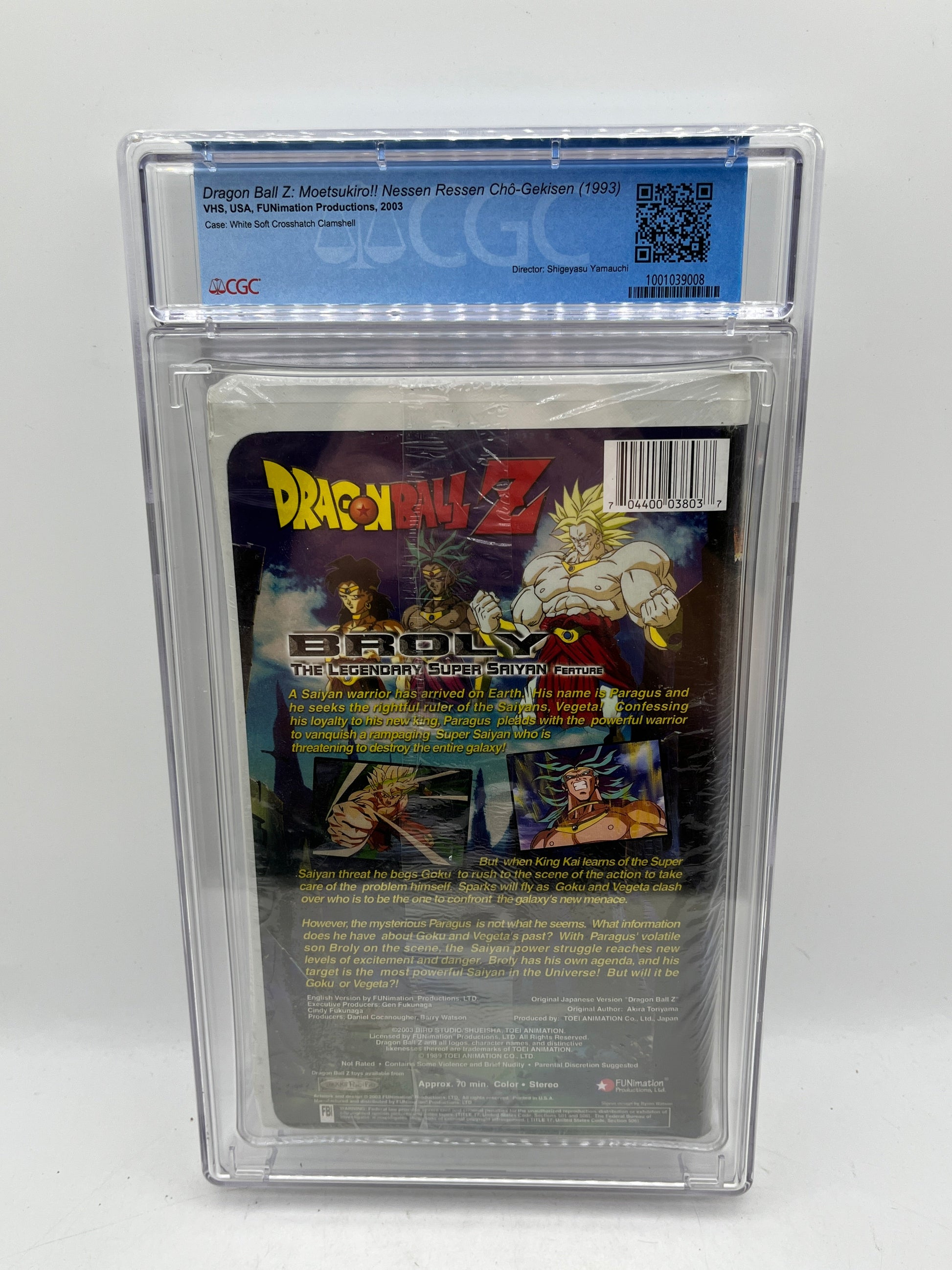 CGC Universal Grade 9.0 - Dragon Ball Z - The Legendary Super Saiyan VHS - Sealed FRENLY BRICKS - Open 7 Days