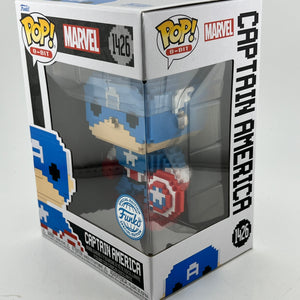 Funko POP! 8-Bit Marvel - Captain America #1426 - Special Edition FRENLY BRICKS - Open 7 Days