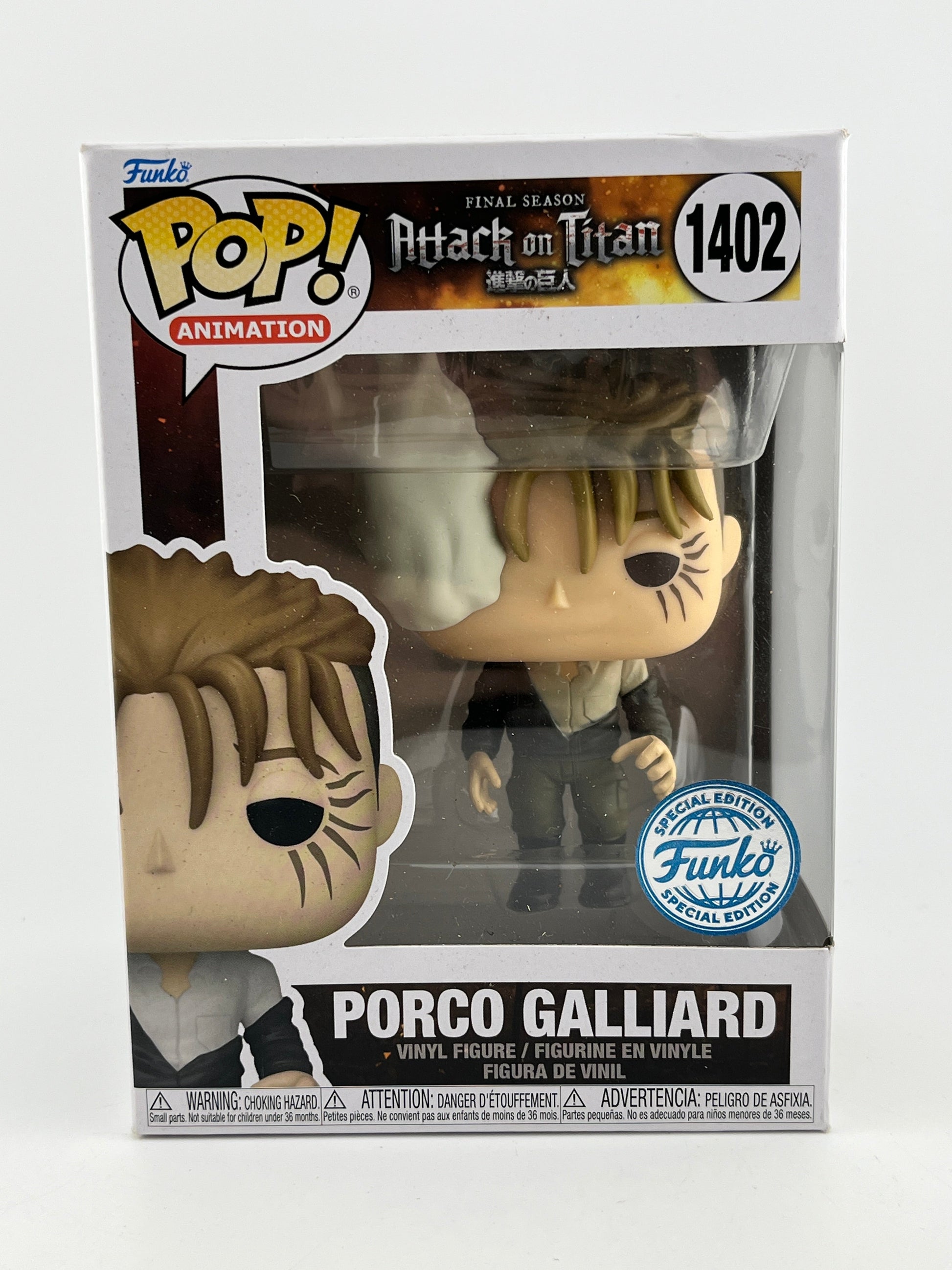 Funko POP! Animation Attack On Titan - Porco Galliard #1402 - Special Edition FRENLY BRICKS - Open 7 Days