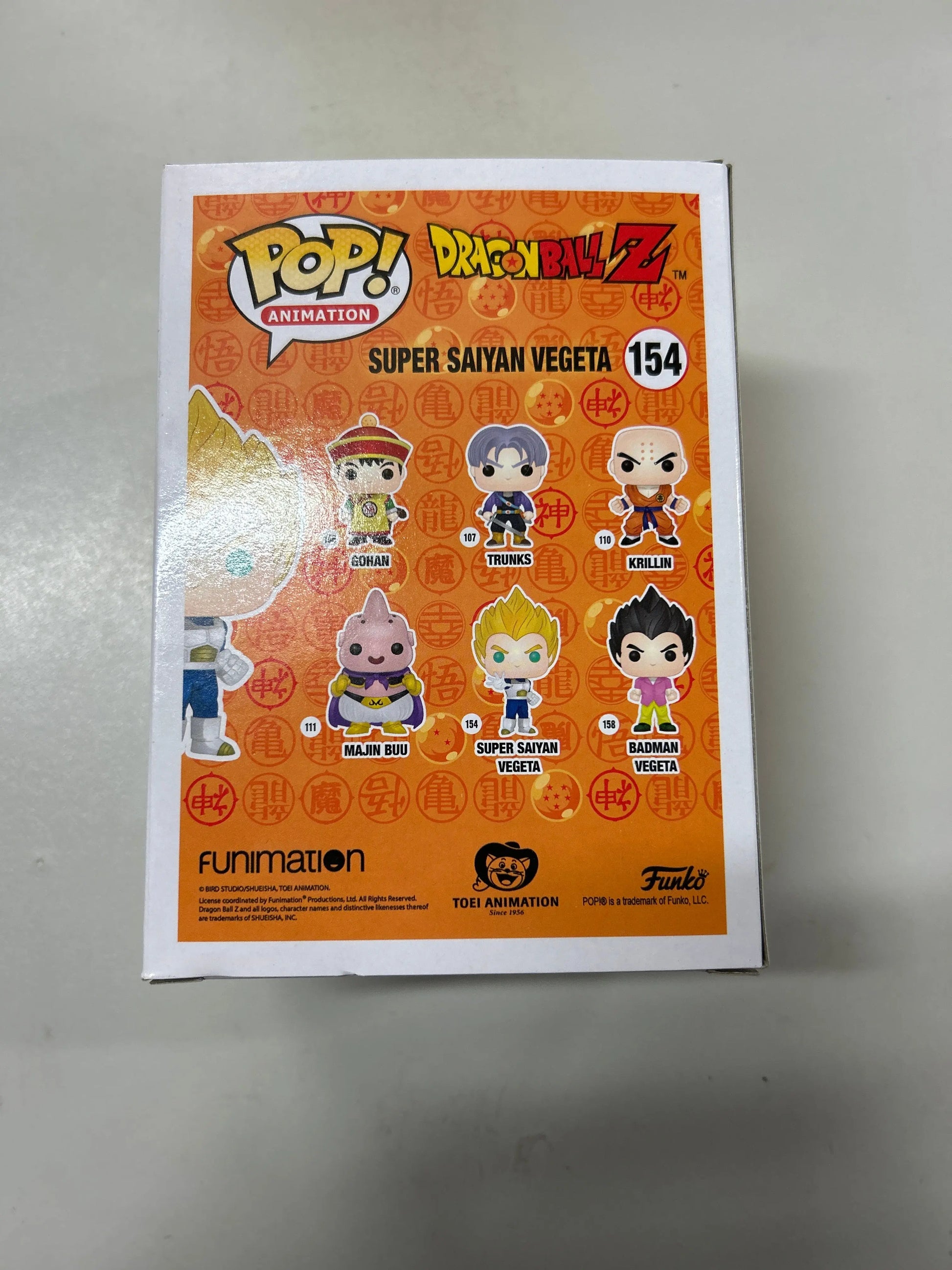 Pop Vinyl Dragon Ball Z #154 Super Saiyan Vegeta FRENLY BRICKS - Open 7 Days