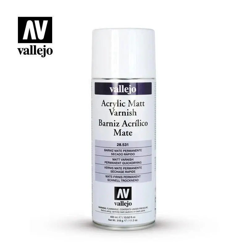 Vallejo Aerosol - Matt Varnish 400ml FRENLY BRICKS - Open 7 Days