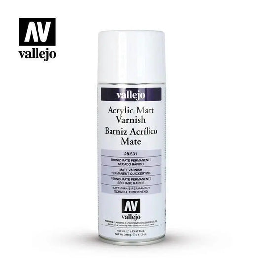 Vallejo Aerosol - Matt Varnish 400ml FRENLY BRICKS - Open 7 Days