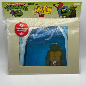 Teenage Mutant Ninja Turtles, Animation Production Cel MWS (1991) W/COA Leonardo FRENLY BRICKS - Open 7 Days