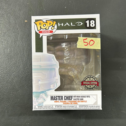 FUNKO POP - MASTER CHIEF IN ACTIVE CAMO #18 FRENLY BRICKS - Open 7 Days