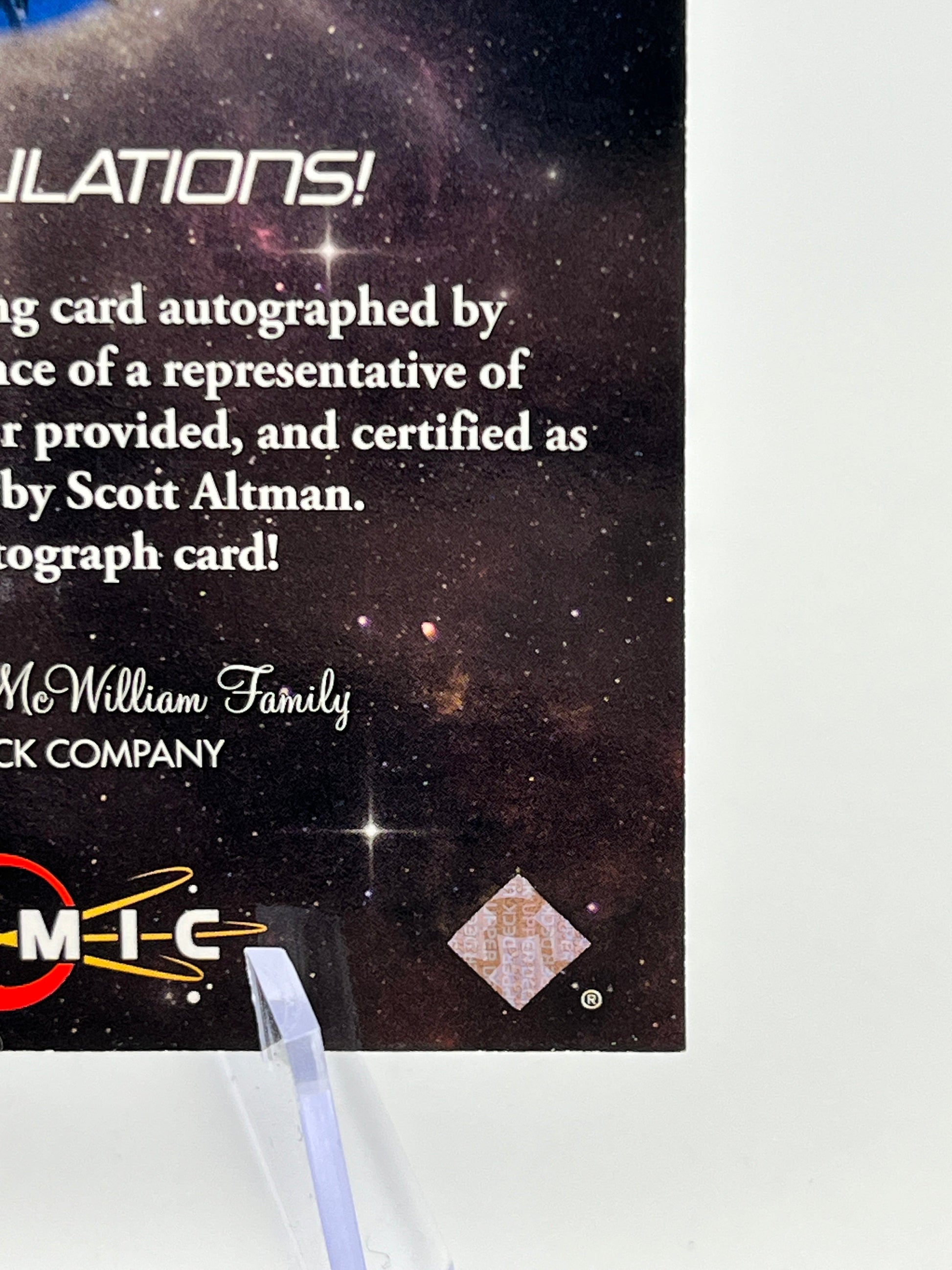 2022 Upper Deck Cosmic Astronautic All-Stars - Scott Altman #AAS-AL Auto FRENLY BRICKS - Open 7 Days