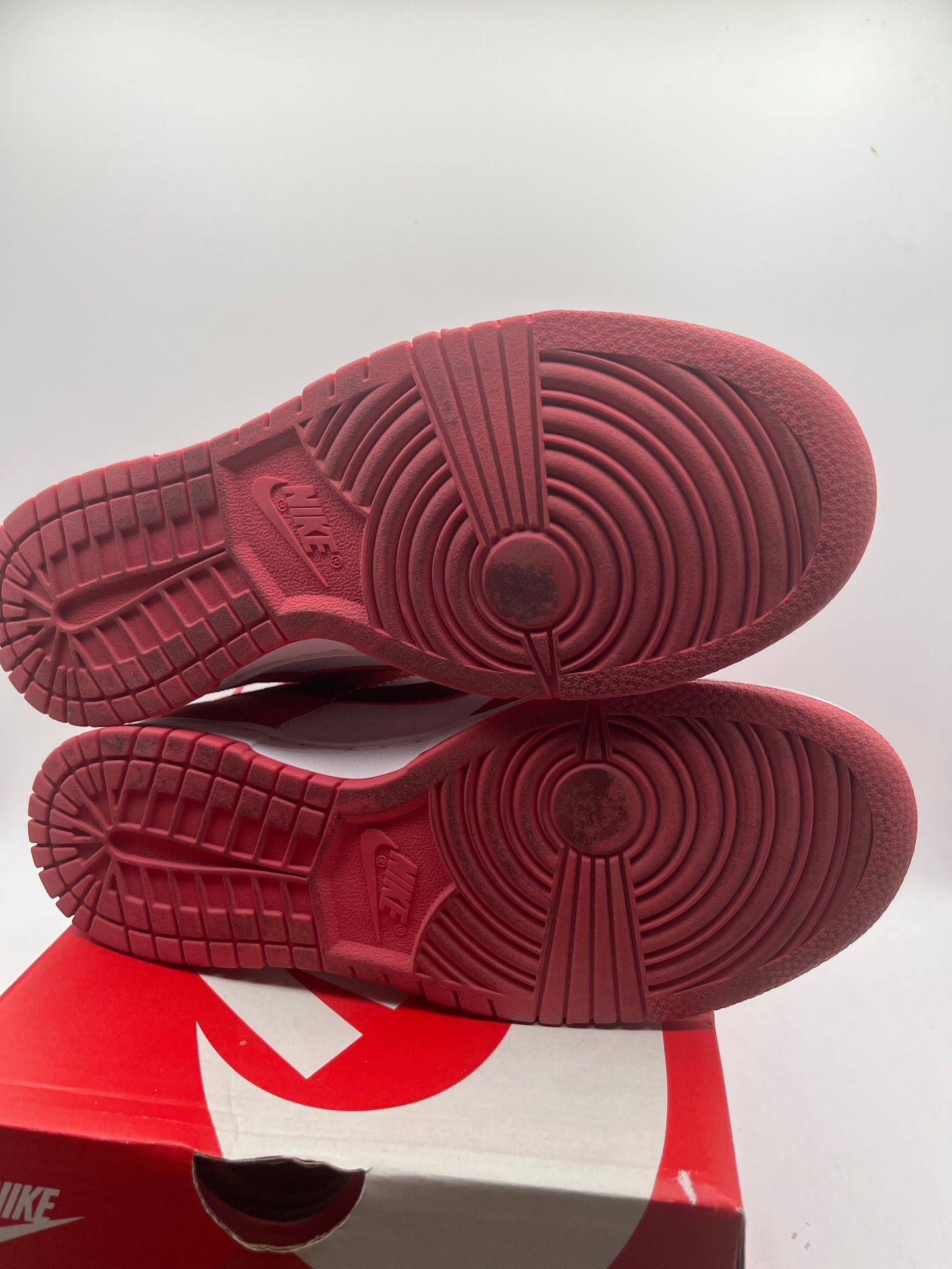 Nike Dunk Low Women's Sneakers Red Suede Leather, Size 8. FQ7056-100 Valentines