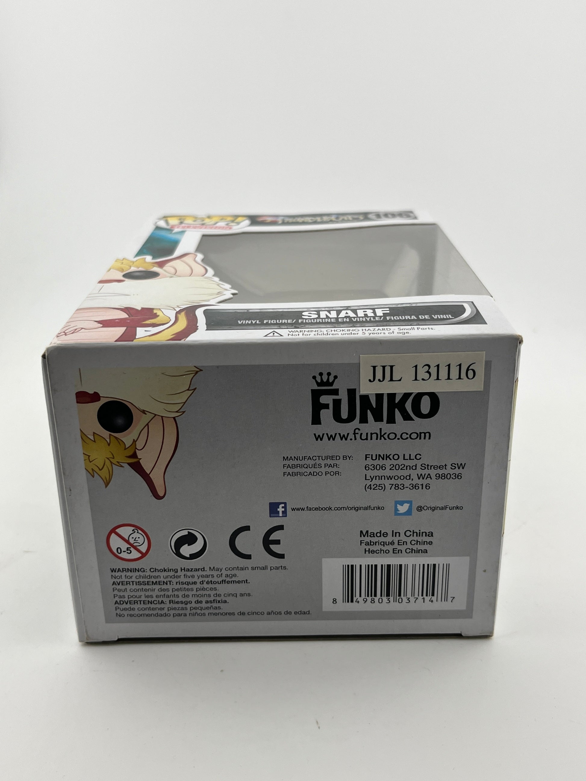 Funko POP! Television Thundercats - Snarf #106 - Vinyl Collectable FRENLY BRICKS - Open 7 Days