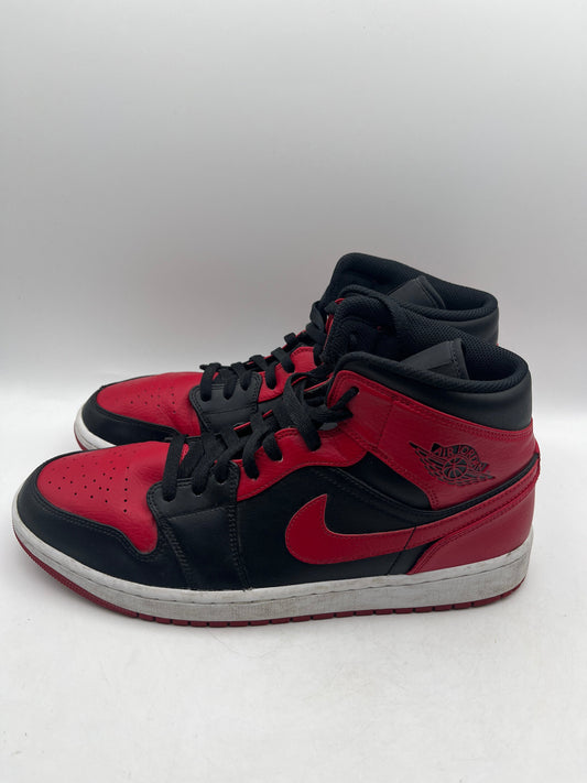 Nike Air Jordan 1 Mid Gym Red Banned Bred Shoes 554725-074 - Size US12 FRENLY BRICKS - Open 7 Days