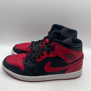 Nike Air Jordan 1 Mid Gym Red Banned Bred Shoes 554725-074 - Size US12 FRENLY BRICKS - Open 7 Days
