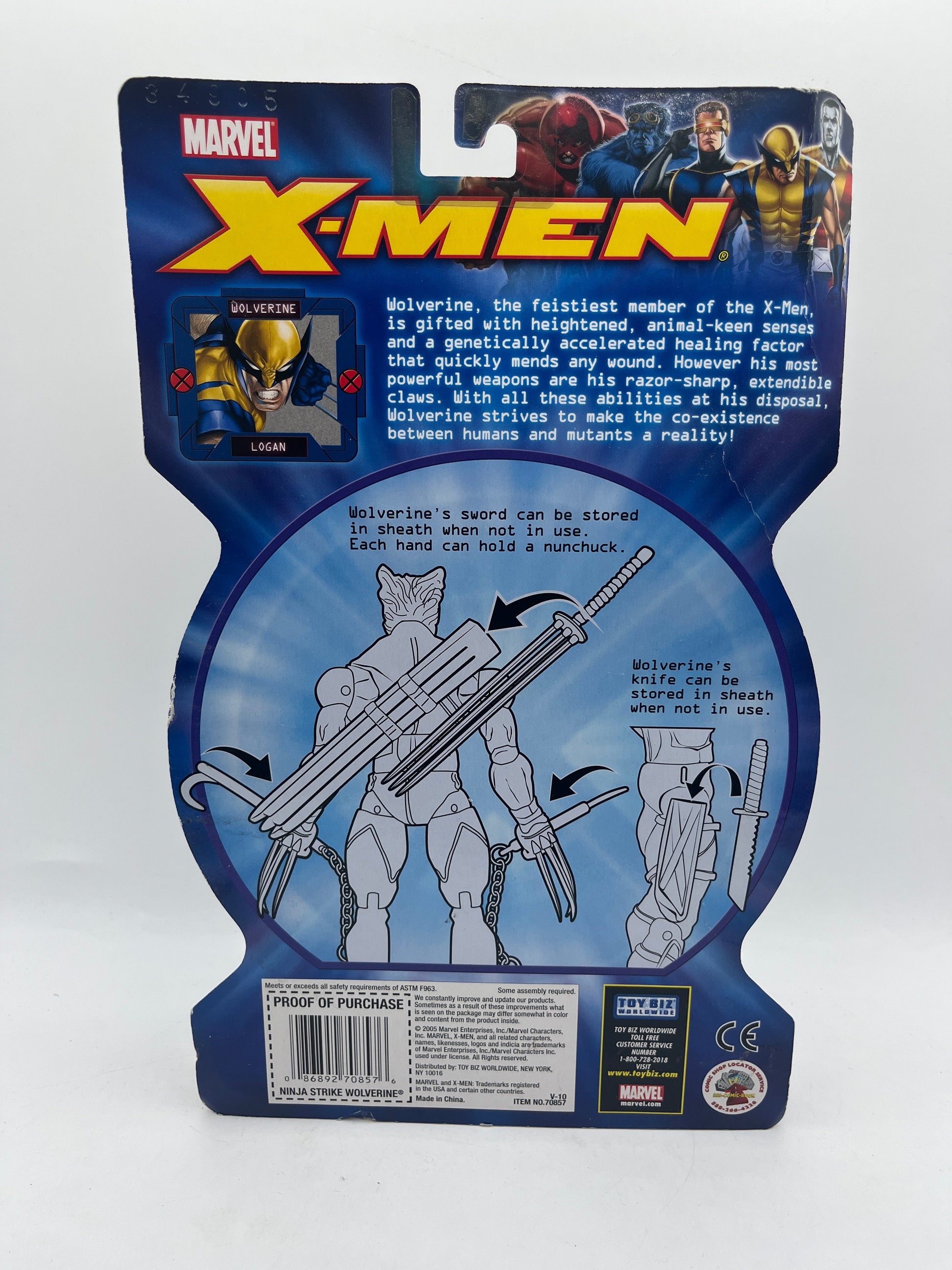 Toybiz X-Men Wolverine Ninja Strike Figure 2005 FRENLY BRICKS - Open 7 Days