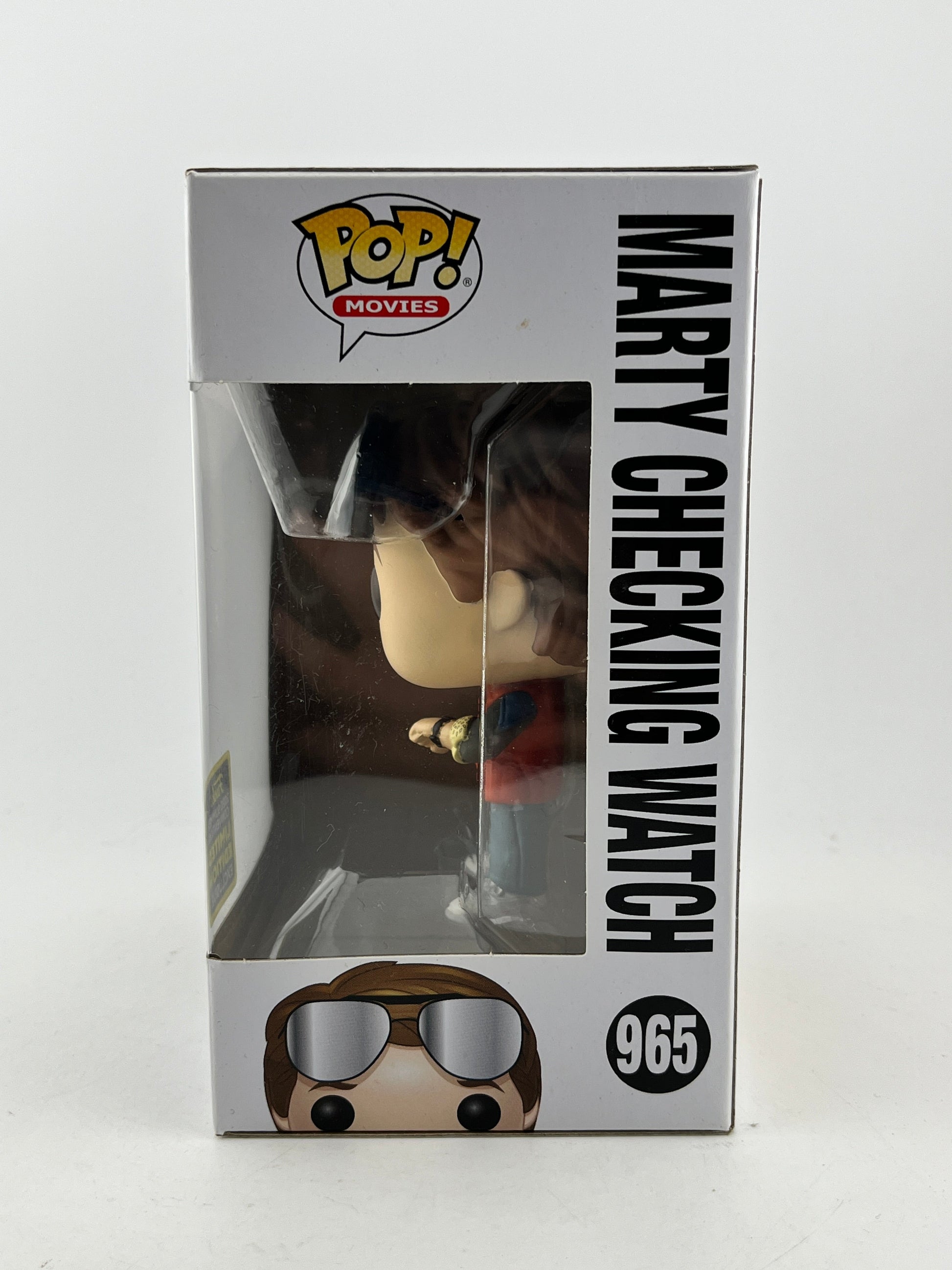 Funko POP! Movies Back To The Future - Marty Checking Watch #965 - 2020 LE FRENLY BRICKS - Open 7 Days