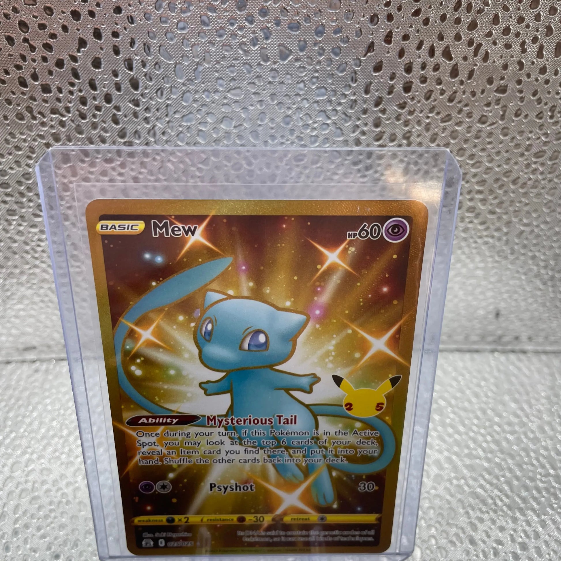 Mew 025/025 Celebrations Gold Foil Full Art Shiny Pokemon TCG Good Condition FRENLY BRICKS - Open 7 Days