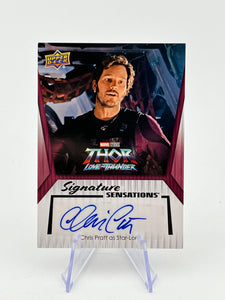 Upper Deck Marvel Studios Thor Love And Thunder - Signature Sensations -  Chris Pratt As Star-Lord Auto