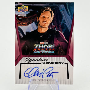 Upper Deck Marvel Studios Thor Love And Thunder - Signature Sensations -  Chris Pratt As Star-Lord Auto FRENLY BRICKS - Open 7 Days