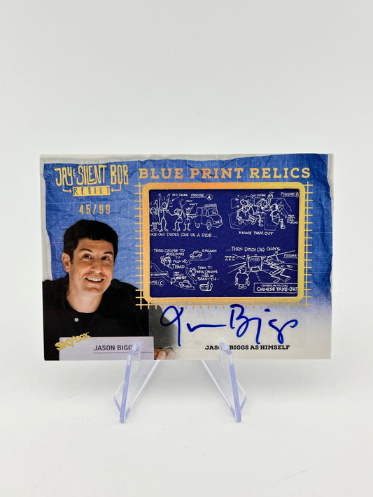 2023 Skybox Jay & Silent Bob Reboot 45/99 - Jason Biggs as Himself Auto FRENLY BRICKS - Open 7 Days