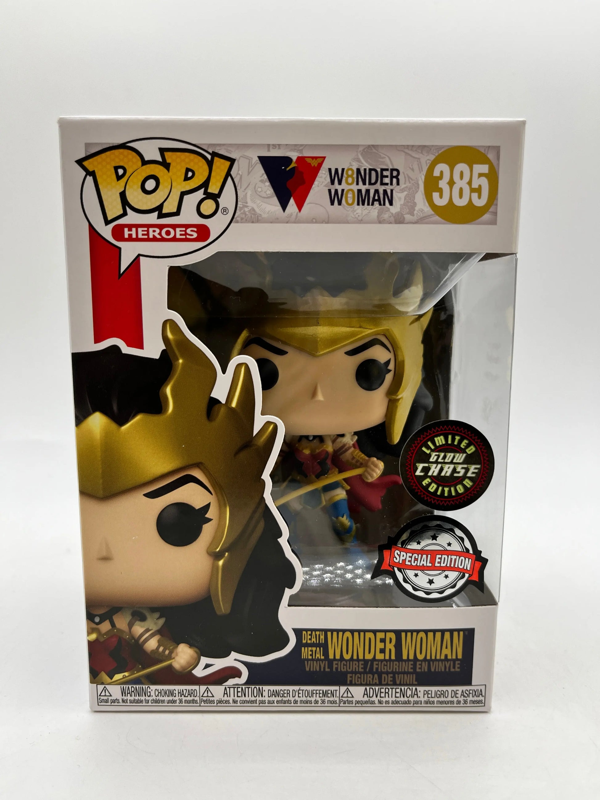 Funko POP! DC Heroes W8NDER W0MAN Death Metal Wonder Woman #385 - Glow Chase LE FRENLY BRICKS - Open 7 Days