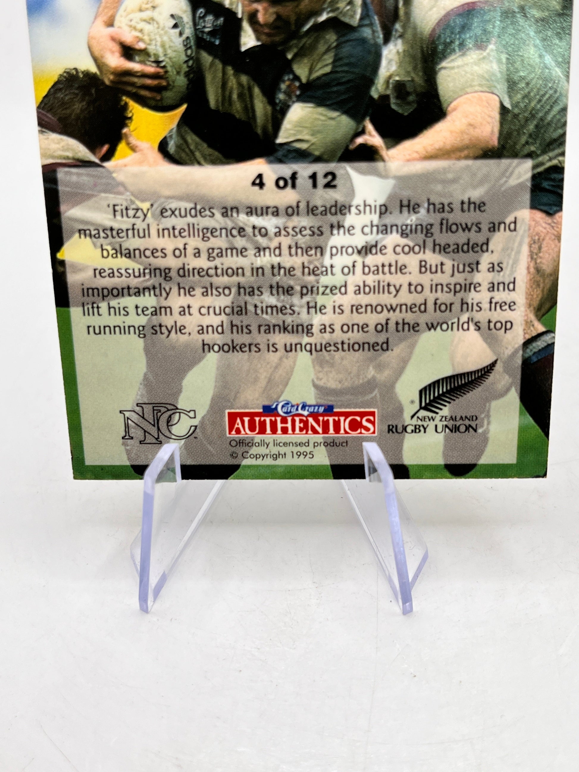 Sean Fitzpatrick - National Heroes  4 of 12 NZ Rugby Union  - 1995 FRENLY BRICKS - Open 7 Days