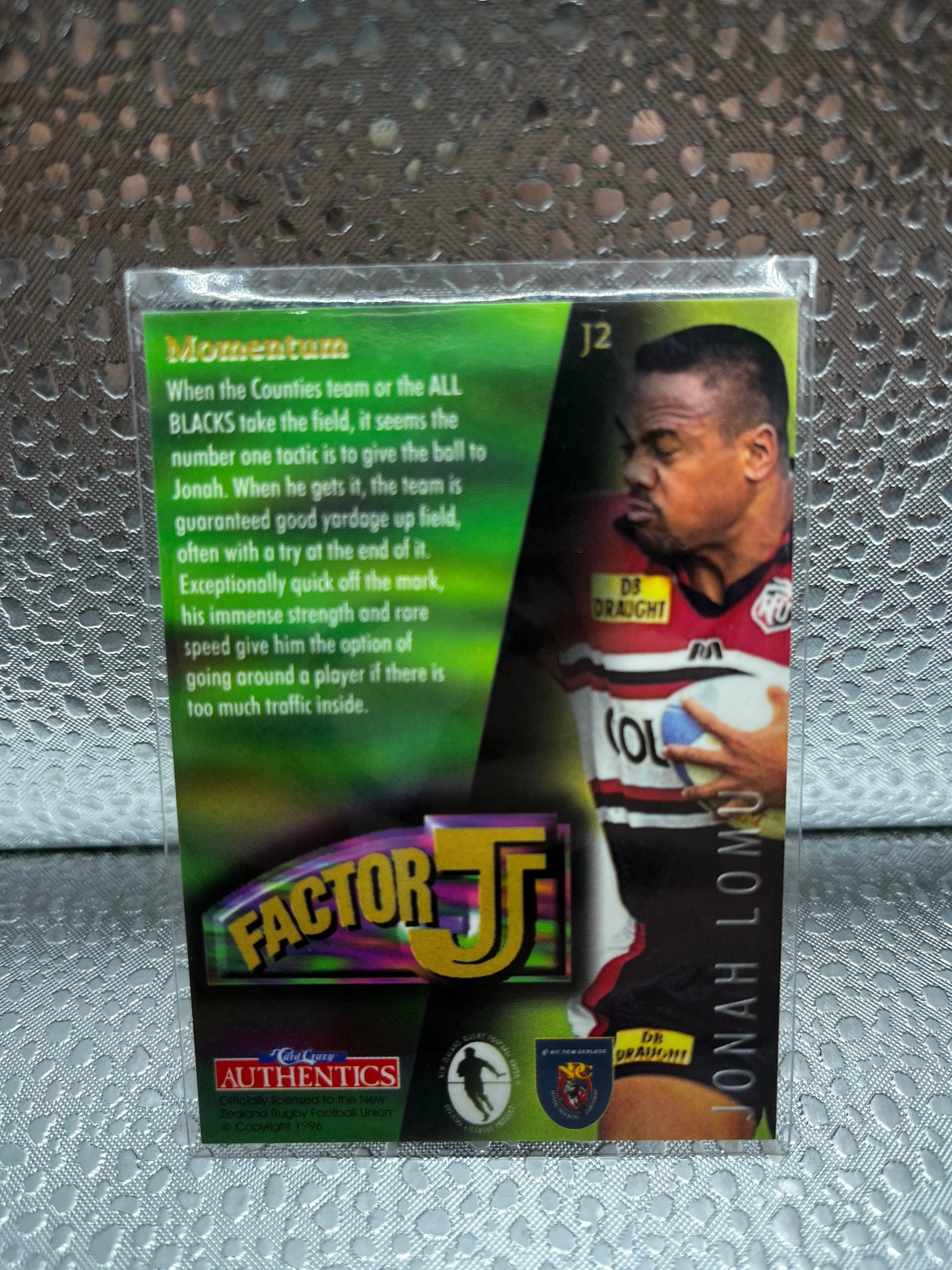 Factor J #J1 Speed Jonah Lomu 1996 FRENLY BRICKS - Open 7 Days
