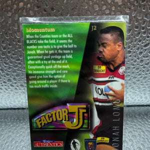 Factor J #J1 Speed Jonah Lomu 1996 FRENLY BRICKS - Open 7 Days