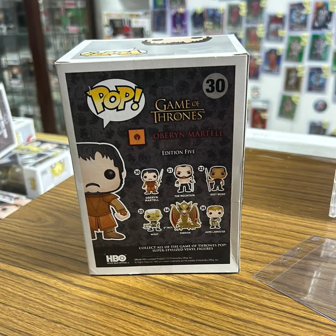 Pop Vinyl Game Of Thrones 30 Oberyn Martell FRENLY BRICKS - Open 7 Days