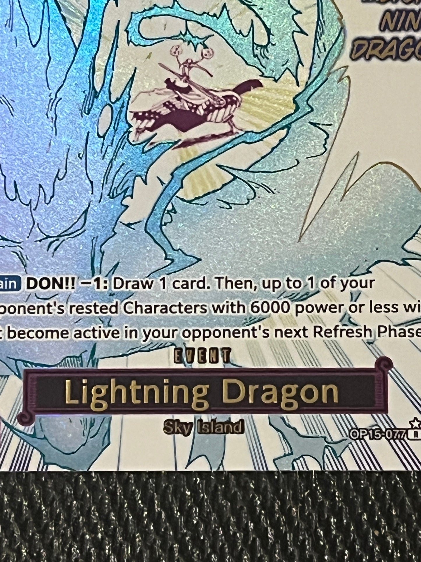 One Piece TCG Lightning Dragon OP15-077 Alt Art Event NM FRENLY BRICKS - Open 7 Days