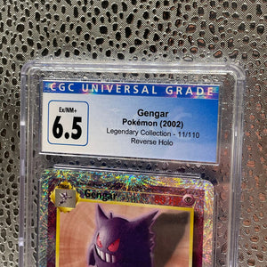 Gengar 11/110 Pokemon TCG Reverse Holo Graded CGC 6.5 EX/NM+ Pokémon 2002 Rare FRENLY BRICKS - Open 7 Days