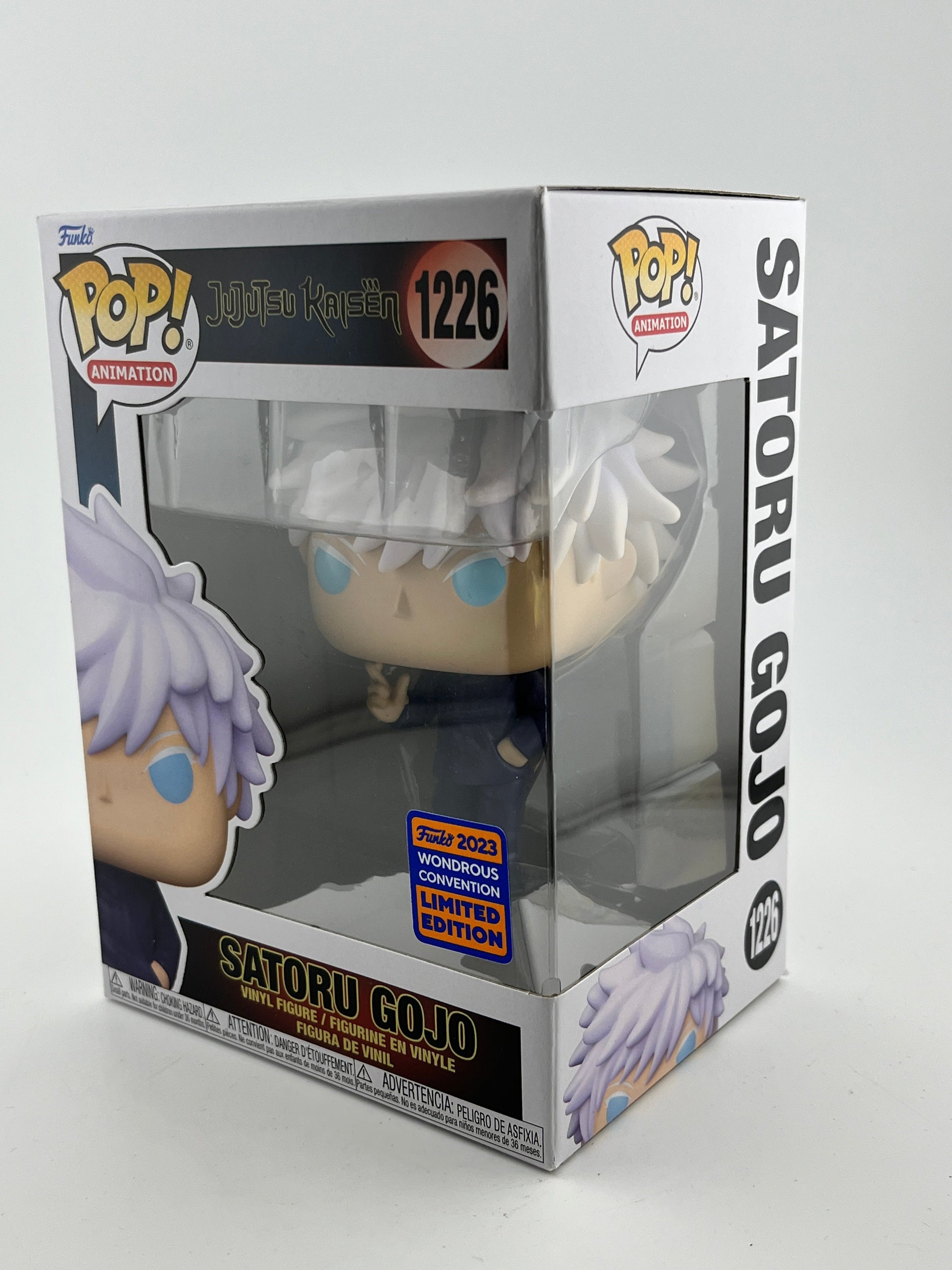 Funko POP! Animation JuJuTsu Kaisen - Satoru GoJo #1226 - Wondrous Convention Limited Edition FRENLY BRICKS - Open 7 Days