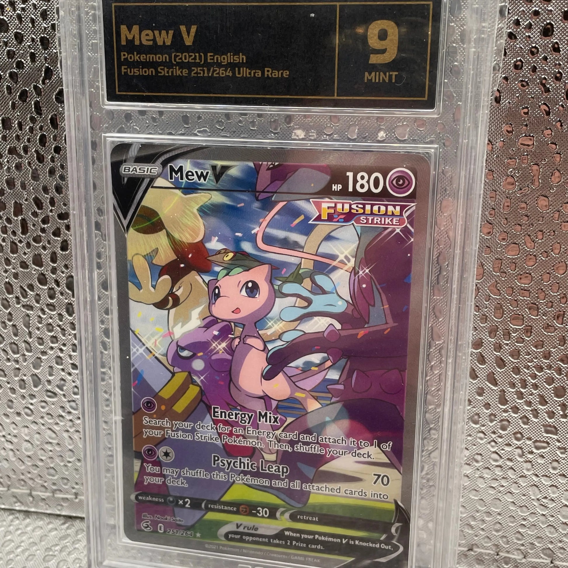 TCG 9 Graded Slab - Mew V 251/264 SWSH Fusion Strike - Pokemon TCG FRENLY BRICKS - Open 7 Days