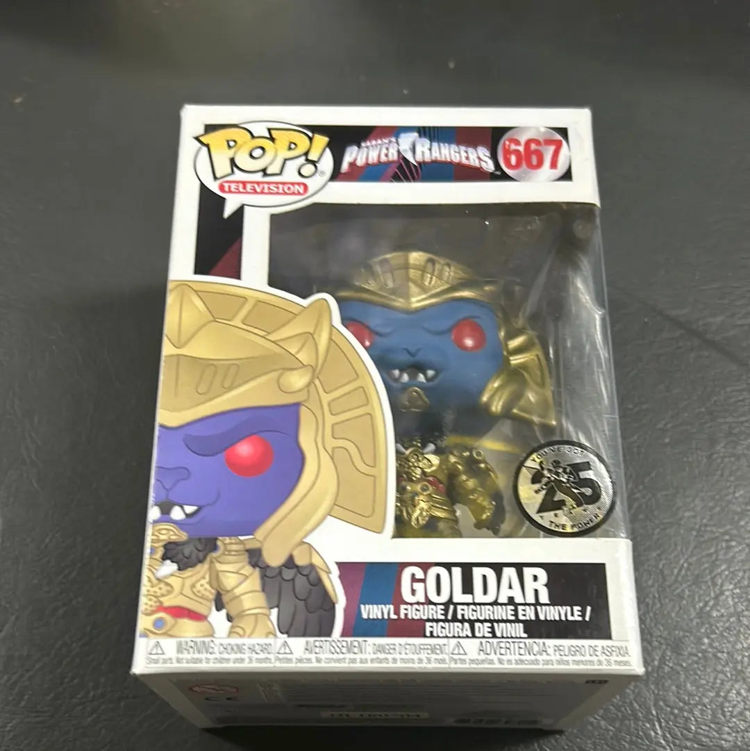 Funko POP! Television Power Rangers Goldar #667 25th Anniversary￼ FRENLY BRICKS - Open 7 Days