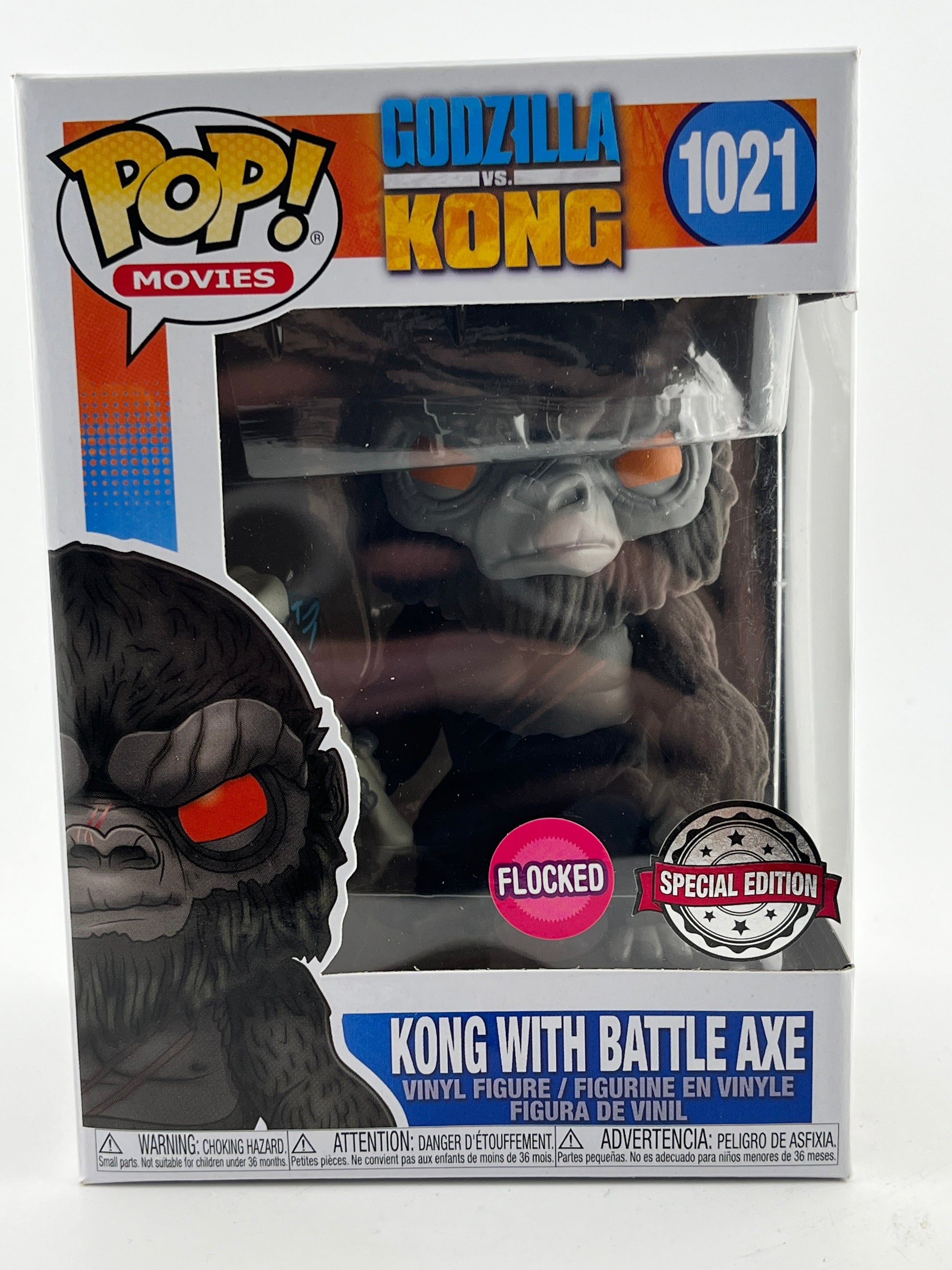 Funko POP! Movies Godzilla Vs. Kong - Kong With Battle Axe #1021 - Flocked Special Edition FRENLY BRICKS - Open 7 Days