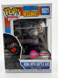 Funko POP! Movies Godzilla Vs. Kong - Kong With Battle Axe #1021 - Flocked Special Edition