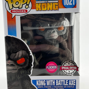 Funko POP! Movies Godzilla Vs. Kong - Kong With Battle Axe #1021 - Flocked Special Edition FRENLY BRICKS - Open 7 Days