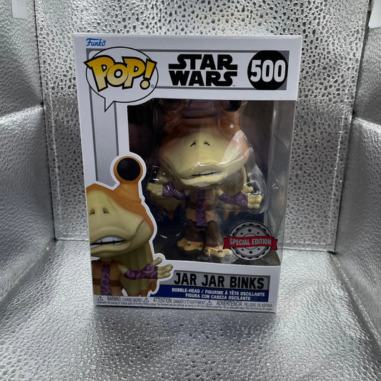 Funko Pop! Star Wars Jar Jar Binks Special Edition Exclusive #500 FRENLY BRICKS - Open 7 Days