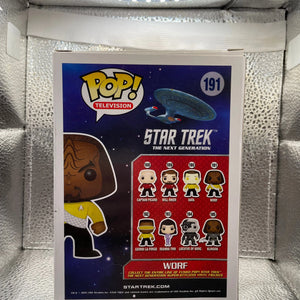 Funko Pop Television Vinyl Worf #191 Star Trek The Next Generation Boxed Worn FRENLY BRICKS - Open 7 Days