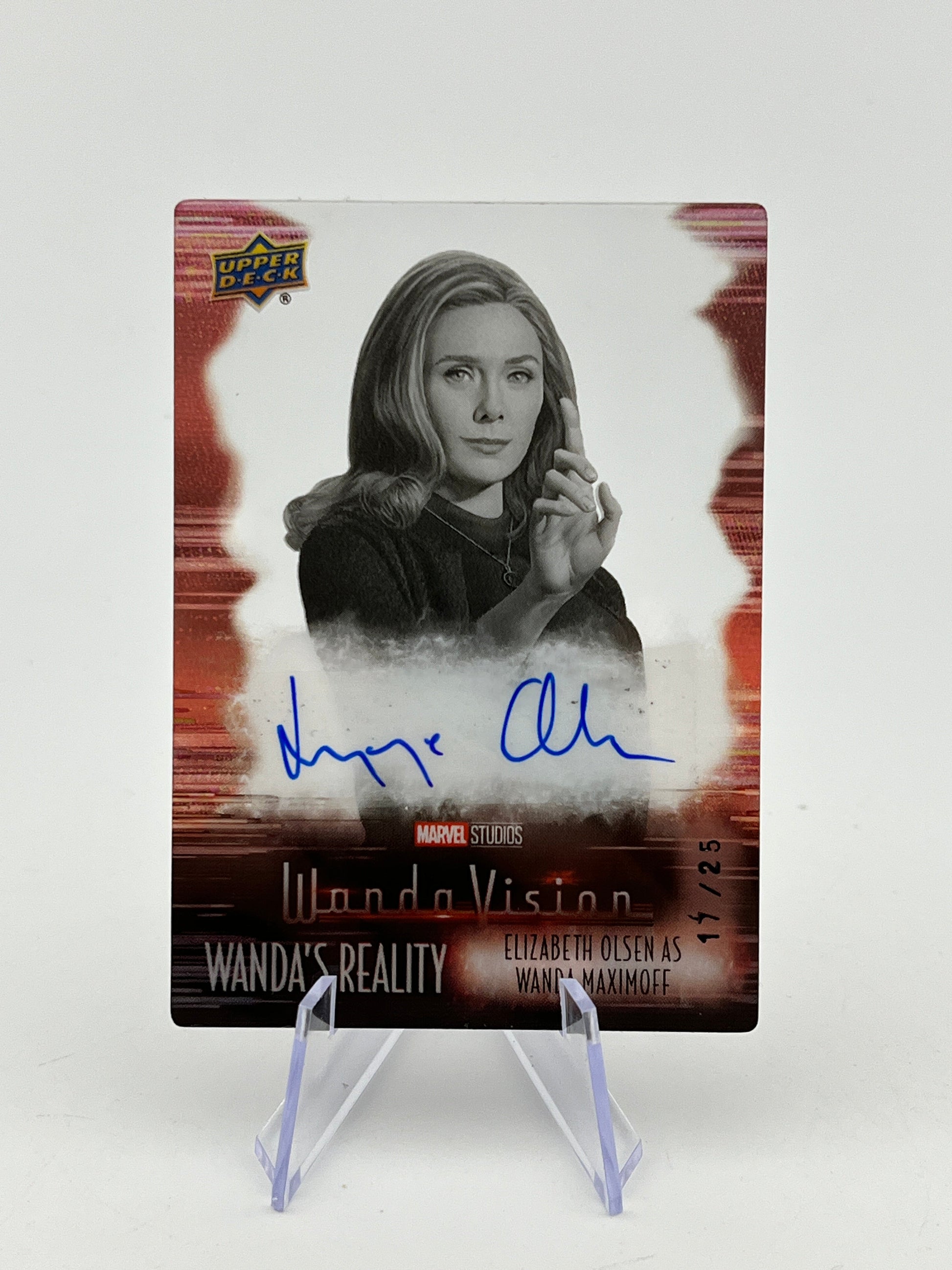 Upper Deck Marvel Wandavision - Elizabeth Olsen As Wanda Auto 17/25 Wanda's Reality FRENLY BRICKS - Open 7 Days