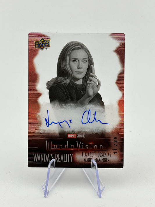 Upper Deck Marvel Wandavision - Elizabeth Olsen As Wanda Auto 17/25 Wanda's Reality FRENLY BRICKS - Open 7 Days
